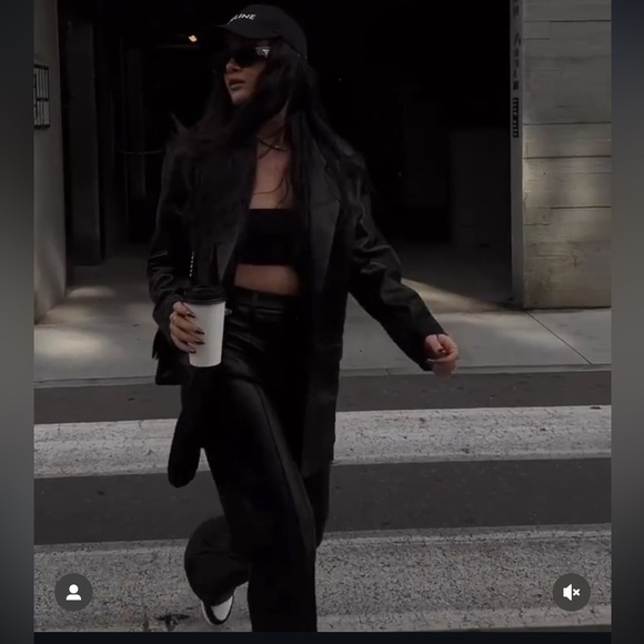 Boa Jackets & Blazers - Because of Alice. Black Leather Jacket and Pants Set